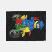 Grappige Motorfiets Bouwer Jongens Blok Bouw Speel Fleece Deken (Voorkant (Horizontaal))