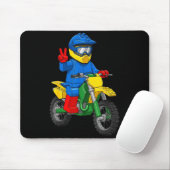 Grappige Motorfiets Bouwer Jongens Blok Bouw Speel Muismat (Met muis)