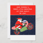 Grappige Motorfiets Kerstmis Feestdagenkaart (Voorkant)