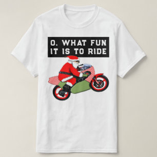 Grappige motorfiets Kerstmis T-shirt