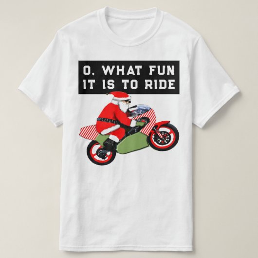 Grappige motorfiets Kerstmis T-shirt (Design voorkant)