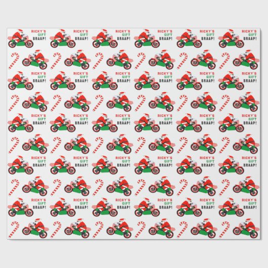 Grappige Motorfiets Motorcross Gift Cadeaupapier (Vlak)