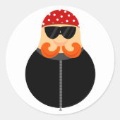 Grappige motorfiets ronde sticker (Voorkant)