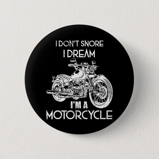 Grappige Motorrijden Fietser Biker Mannen Ronde Button 5,7 Cm (Voorkant)