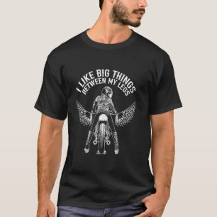 Grappige motorrijder Ik hou van grote dingen tusse T-shirt