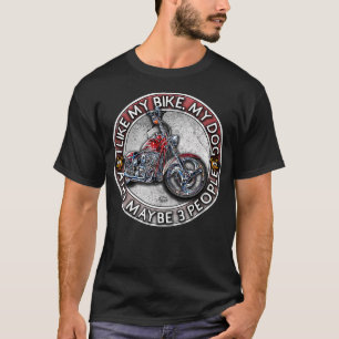 Grappige Motorrijder Ik hou van Mijn Motor, Hond & T-shirt