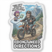 Grappige motorsticker - Eindbestemming Moto Grafst Sticker (Voorkant)