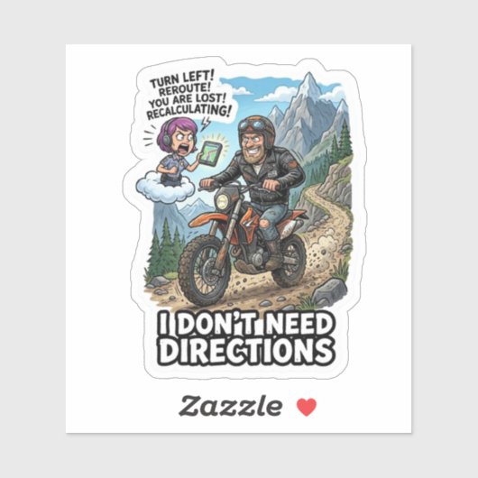 Grappige motorsticker - Eindbestemming Moto Grafst Sticker (Vel)