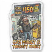 Grappige motorsticker - Maak het net warm Motorage Sticker (Voorkant)