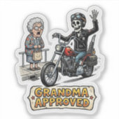 Grappige motorsticker - Rustige tijd Laat op de av Sticker (Voorkant)
