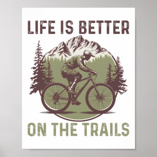 Grappige Mountainbike Mountainbiken Rijder Mtb Ber Poster
