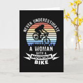 Grappige Mountainbike MTB-cadeau voor vrouwen Kaart (Gele Bloem)
