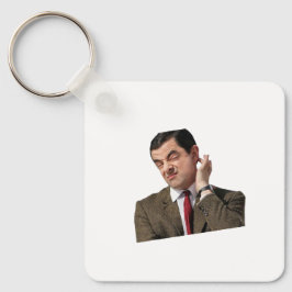 Grappige Mr. Bean Verwarde Meme Sleutelhanger - Hu