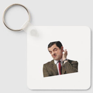 Grappige Mr. Bean Verwarde Meme Sleutelhanger - Hu