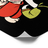Grappige Mr Meowgi Karate Kat Miauw Design Mannen Poster (Hoek)