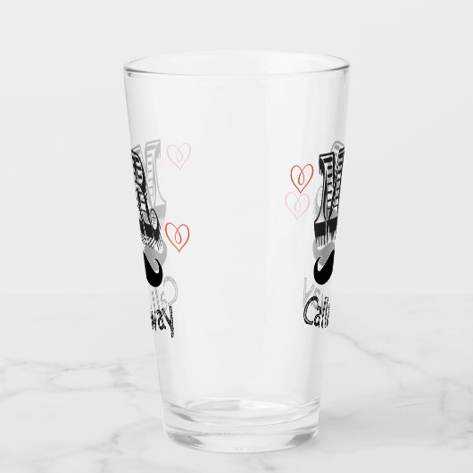 Grappige Mr. Mustache naam Glas (Links)