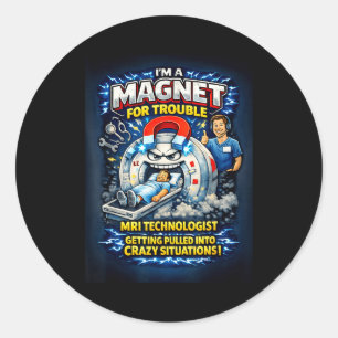 Grappige mri technoloog ronde sticker