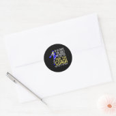 Grappige Muay Thai Coach Boksen Design Ronde Sticker (Envelop)