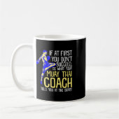 Grappige Muay Thai Coach Boksen Ontwerp  Koffiemok (Links)