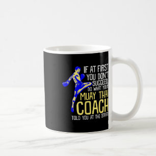 Grappige Muay Thai Coach Boksen Ontwerp Koffiemok