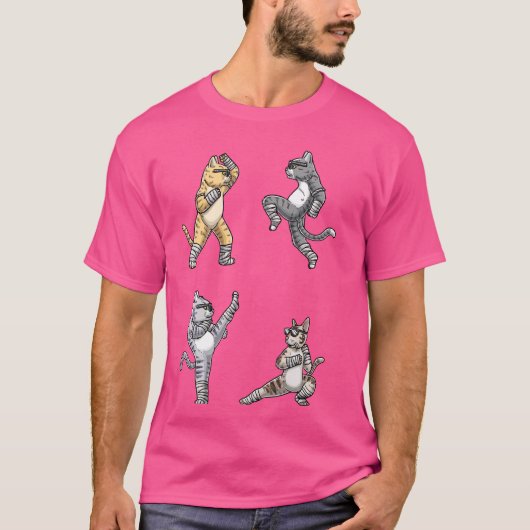 Grappige Muay Thai kat T-shirt (Voorkant)