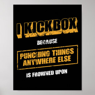 Grappige Muay Thai Kickboksen En Mixed Martial Art Poster