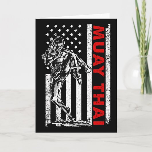 Grappige Muay Thai-kunst voor mannen vrouwen kinde Kaart (Voorkant)