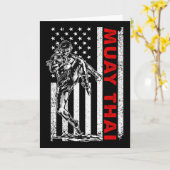 Grappige Muay Thai-kunst voor mannen vrouwen kinde Kaart (Gele Bloem)