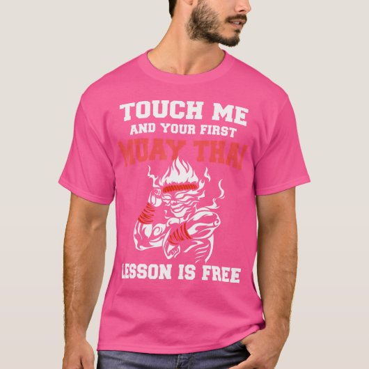 Grappige Muay Thai Lesson Fighter Thaise Boksen Ki T-shirt (Voorkant)