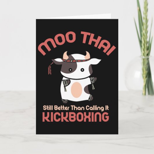 Grappige Muay Thai Moo Thai Kickboksen  Kaart (Voorkant)