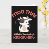 Grappige Muay Thai Moo Thai Kickboksen  Kaart (Gele Bloem)