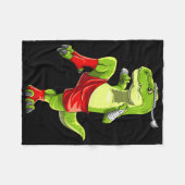 Grappige Muay Thai T-rex - Thais Boksen Fleece Deken (Voorkant (Horizontaal))