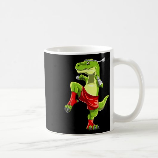 Grappige Muay Thai T-rex - Thais Boksen Koffiemok (Rechts)