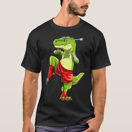 Grappige Muay Thai T-rex - Thais Boksen  T-shirt (Voorkant)