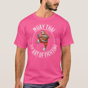 Grappige Muay Thai Thaise Boksen Luiaard T-shirt