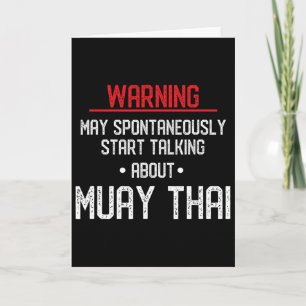 Grappige Muay Thai Waarschuwing - Nak Muay, Kickbo Kaart