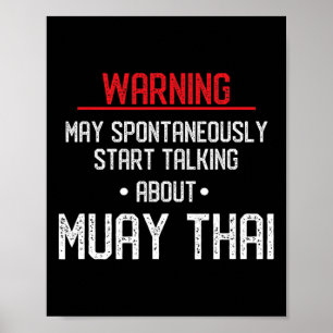 Grappige Muay Thai Waarschuwing - Nak Muay, Kickbo Poster