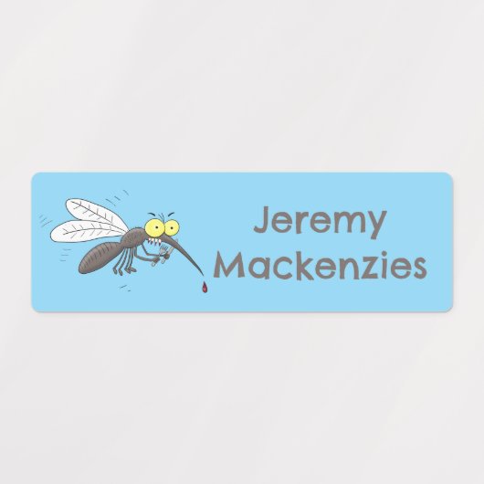 Grappige mug insect cartoon gepersonaliseerd labels (Design 2)