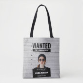 Grappige Mugshot Gezocht Aangepaste Naam & Tekst P Tote Bag (Voorkant)