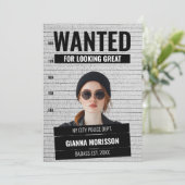 Grappige Mugshot Gezocht Poster Aangepaste Naam & Feestdagenkaart (Staand voorkant)