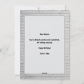 Grappige Mugshot Gezocht Poster Aangepaste Naam & Feestdagenkaart (Achterkant)