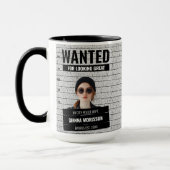 Grappige Mugshot Gezocht Poster Aangepaste Naam & Mok (Links)