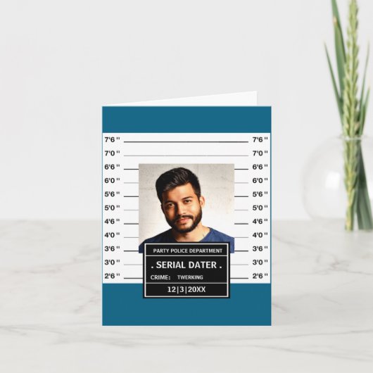 Grappige Mugshot Ster Kaart (Voorkant)