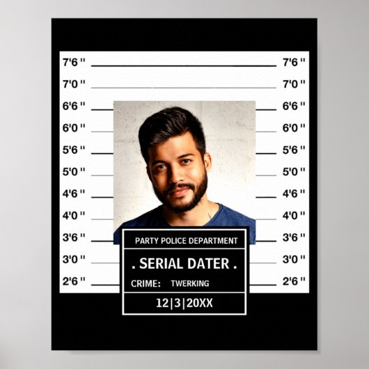 Grappige Mugshot Ster Poster (Voorkant)