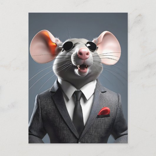 grappige muis cartoon briefkaart (Voorkant)