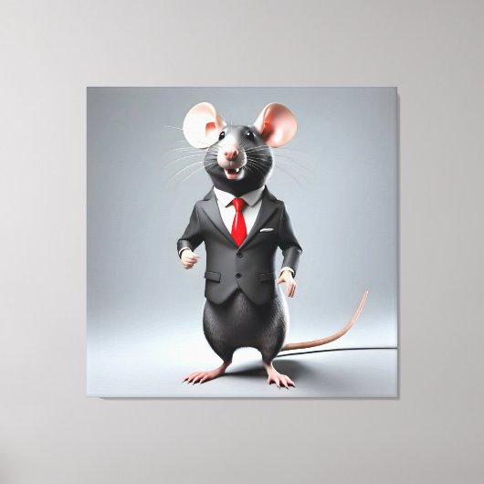 grappige muis cartoon canvas afdruk (Voorkant)