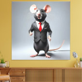 grappige muis cartoon canvas afdruk (Insitu (Woonkamer))