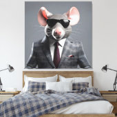 grappige muis cartoon canvas afdruk (Insitu (Slaapkamer))