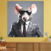 grappige muis cartoon canvas afdruk (Insitu (Woonkamer))
