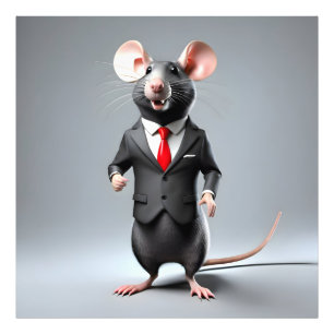 grappige muis cartoon foto afdruk